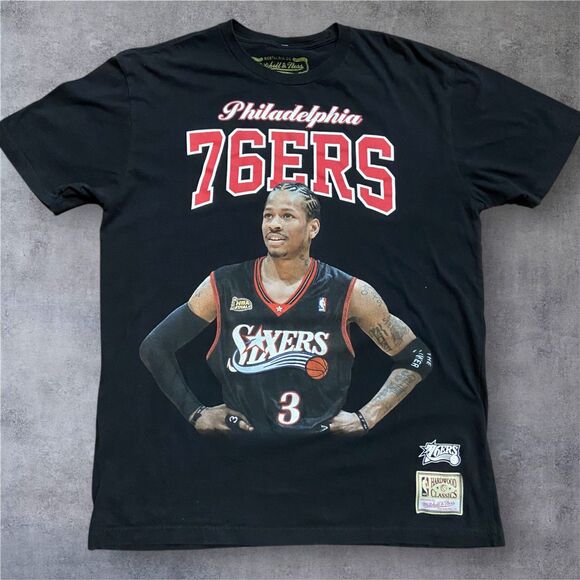 Mitchell & Ness Other - Mitchell & Ness Nostalgia Philadelphia 76ers Allen Iverson Tee Black Men's Large